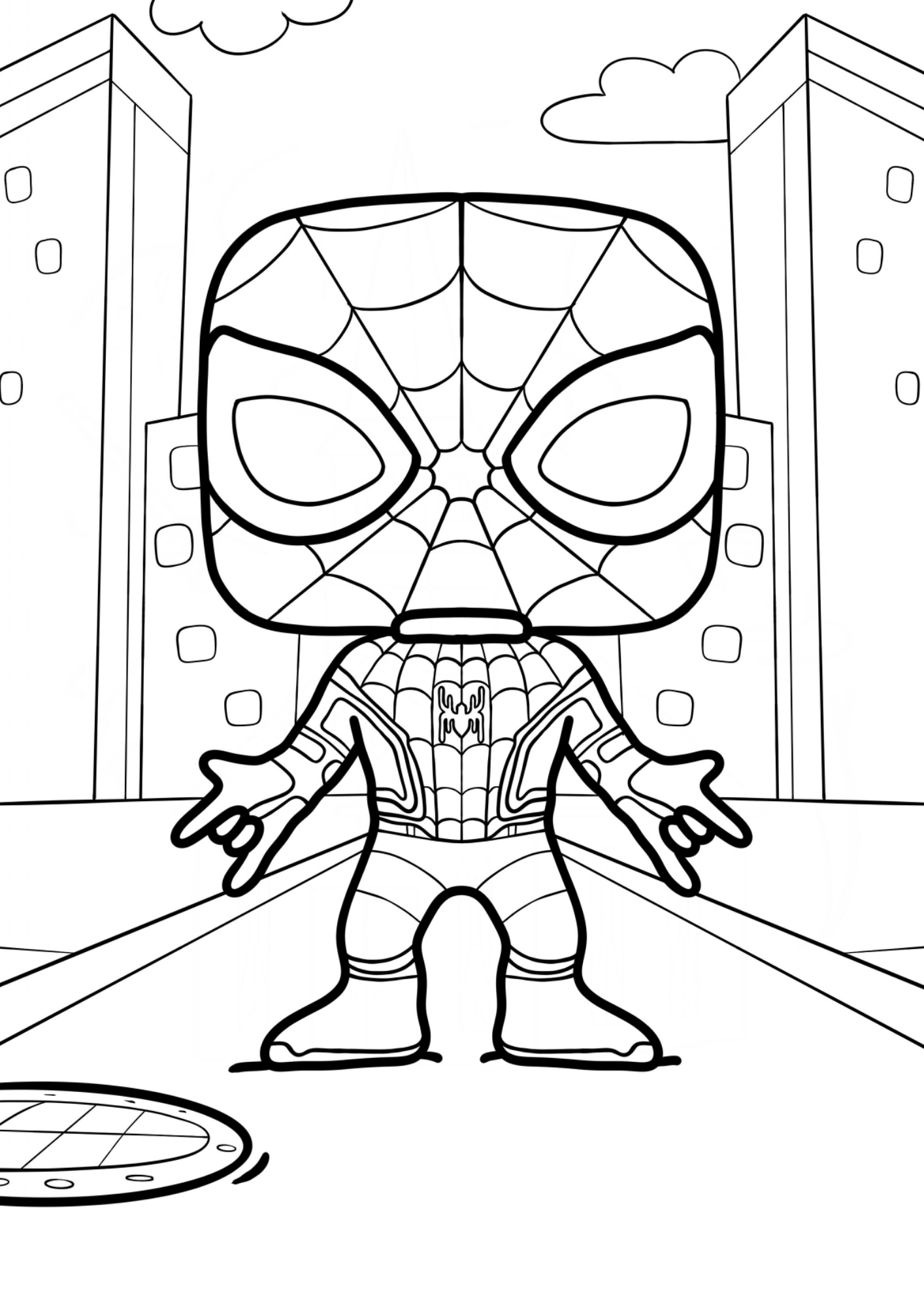 Desenho de Funko Pop para colorir e imprimir: número 6