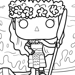 Desenho de Funko Pop para colorir e imprimir: número 8