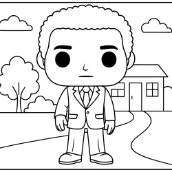 Desenho de Funko Pop para colorir e imprimir: número 16