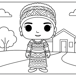 Desenho de Funko Pop para colorir e imprimir: número 17