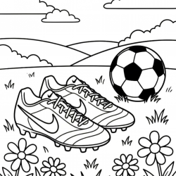 Desenho de Futebol para colorir e imprimir: número 5