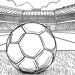 Desenho de Futebol para colorir e imprimir: número 6
