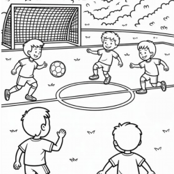 Desenho de Futebol para colorir e imprimir: número 7