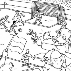 Desenho de Futebol para colorir e imprimir: número 8