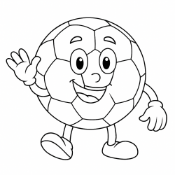 Desenho de Futebol para colorir e imprimir: número 10