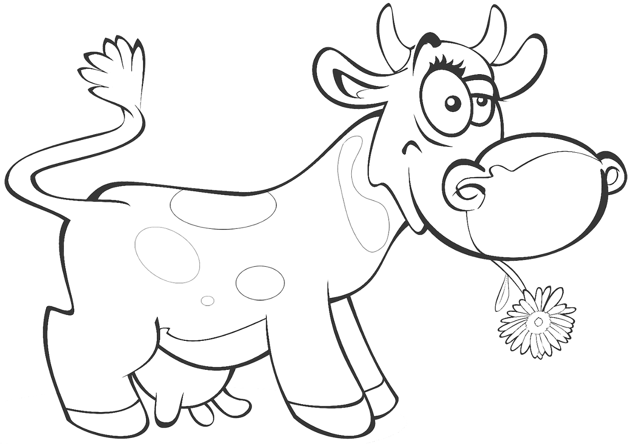 Desenho de Gado para colorir e imprimir: número 10