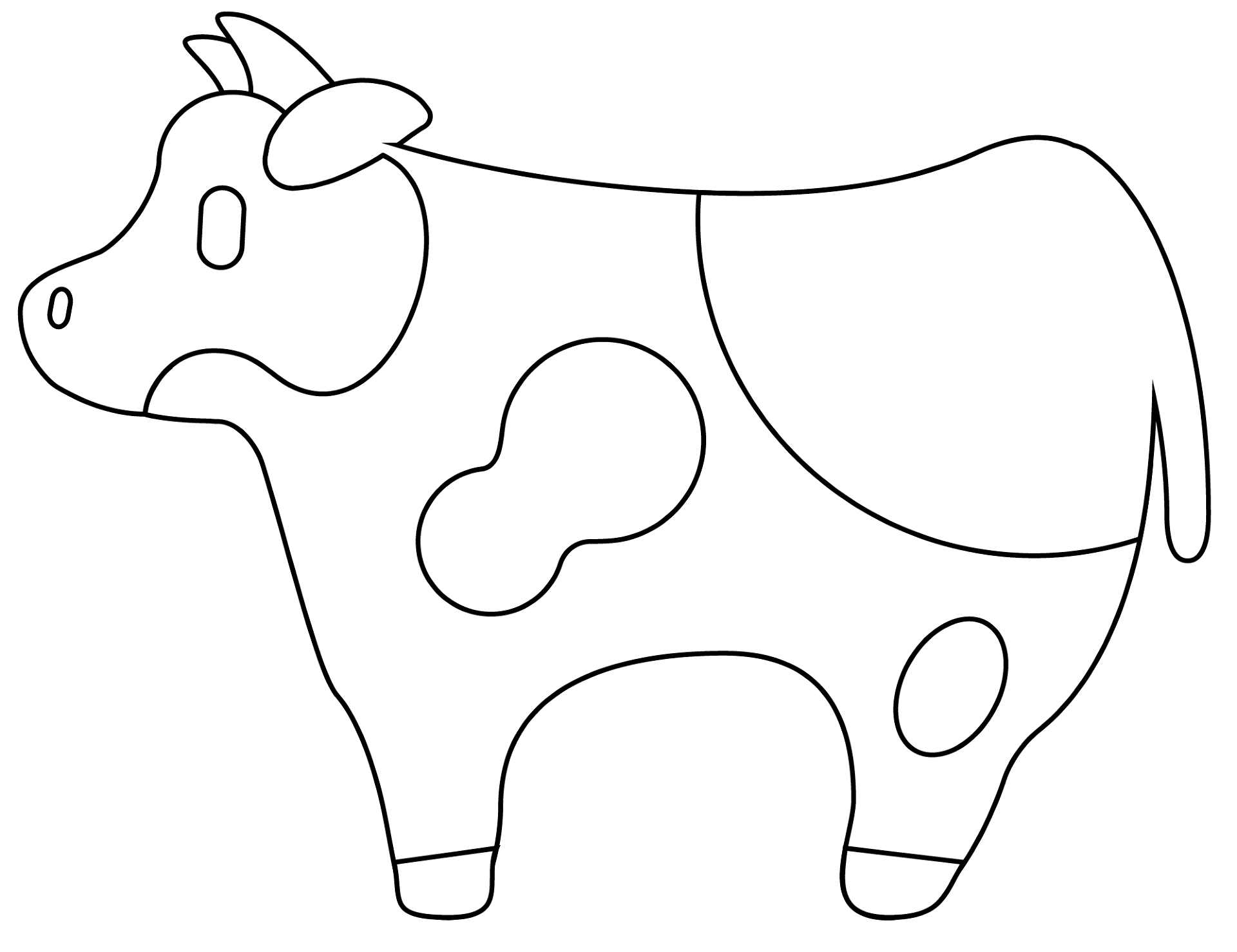 Desenho de Gado para colorir e imprimir: número 21
