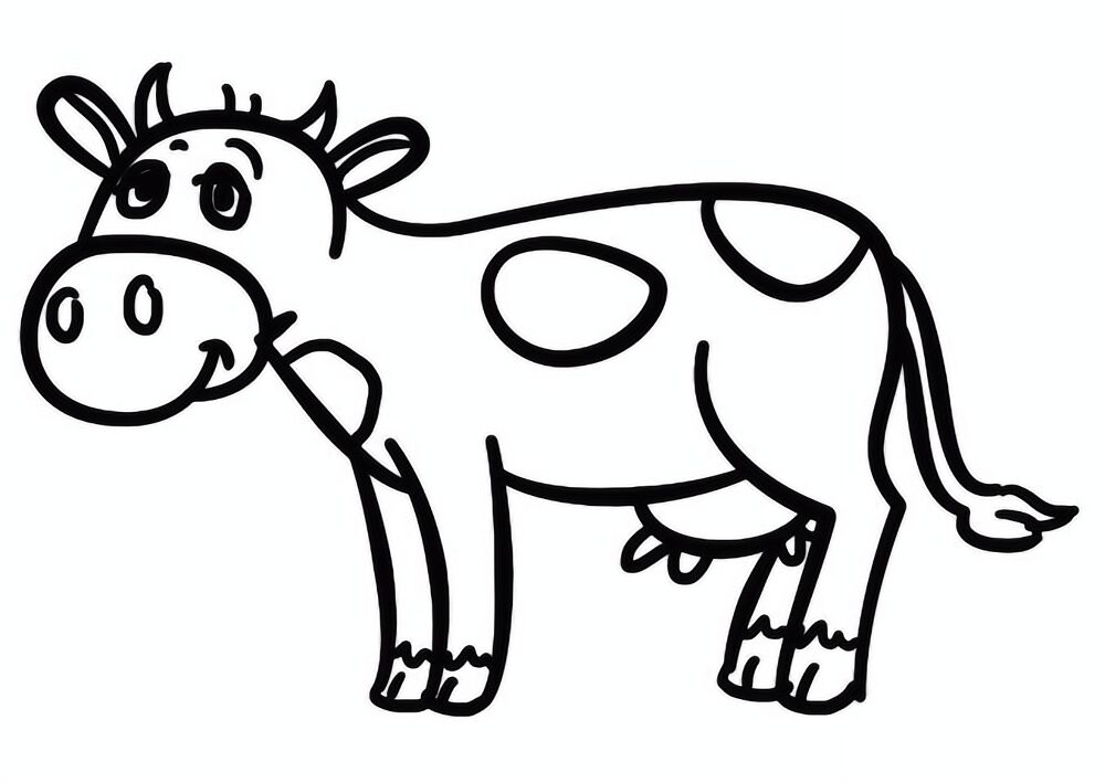 Desenho de Gado para colorir e imprimir: número 27