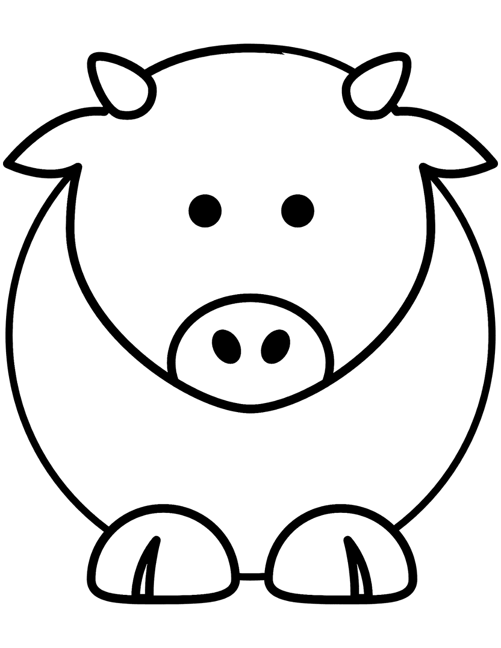 Desenho de Gado para colorir e imprimir: número 29