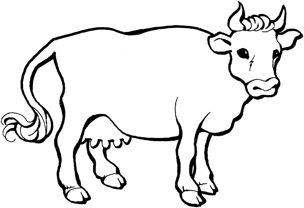Desenho de Gado para colorir e imprimir: número 34