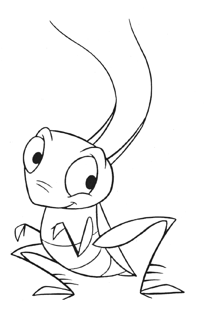 Desenho de Gafanhotos para colorir e imprimir: número 6