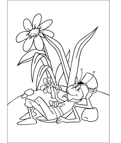 Desenho de Gafanhotos para colorir e imprimir: número 13