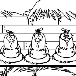 Desenho de Galinha Pintadinha para colorir e imprimir: número 4