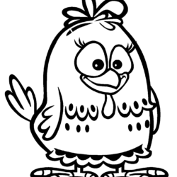 Desenho de Galinha Pintadinha para colorir e imprimir: número 8