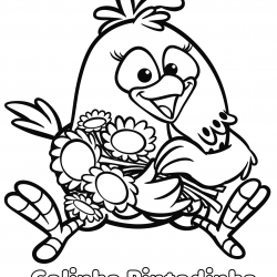 Desenho de Galinha Pintadinha para colorir e imprimir: número 11
