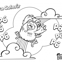 Desenho de Galinha Pintadinha para colorir e imprimir: número 14