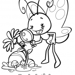 Desenho de Galinha Pintadinha para colorir e imprimir: número 15