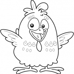 Desenho de Galinha Pintadinha para colorir e imprimir: número 17