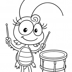 Desenho de Galinha Pintadinha para colorir e imprimir: número 18