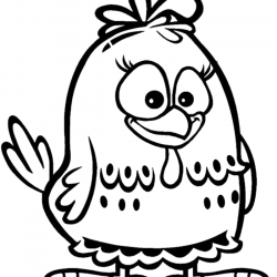 Desenho de Galinha Pintadinha para colorir e imprimir: número 19