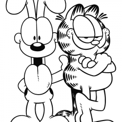 Desenho de Garfield para colorir e imprimir: número 12