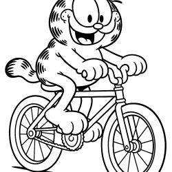 Desenho de Garfield para colorir e imprimir: número 15