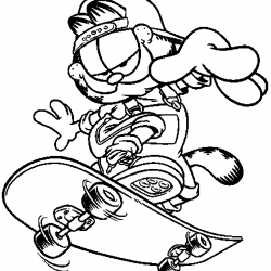 Desenho de Garfield para colorir e imprimir: número 21