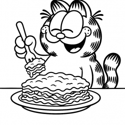 Desenho de Garfield para colorir e imprimir: número 22