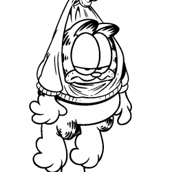 Desenho de Garfield para colorir e imprimir: número 23