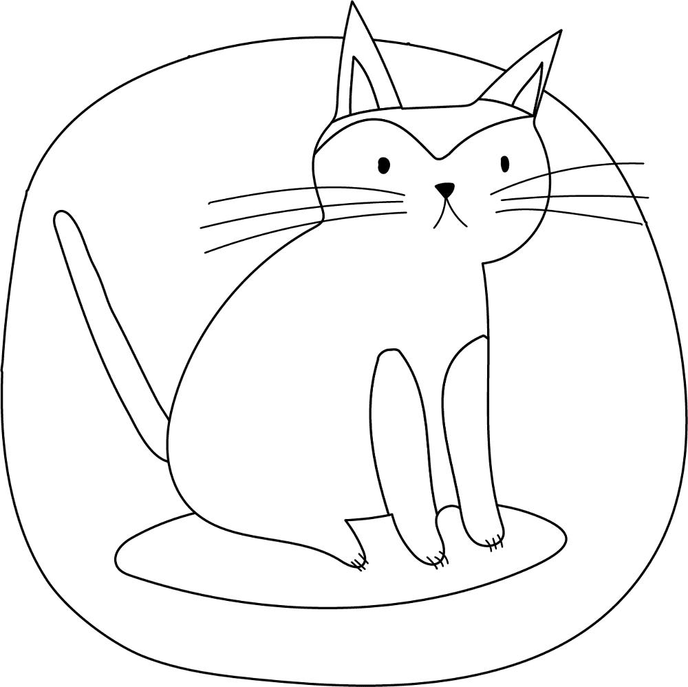 Desenho de Gatos para colorir e imprimir: número 8