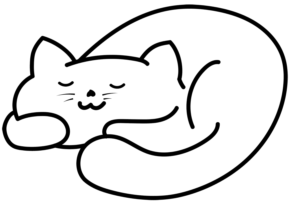 Desenho de Gatos para colorir e imprimir: número 15