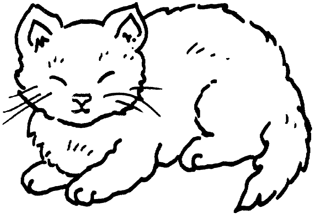 Desenho de Gatos para colorir e imprimir: número 22