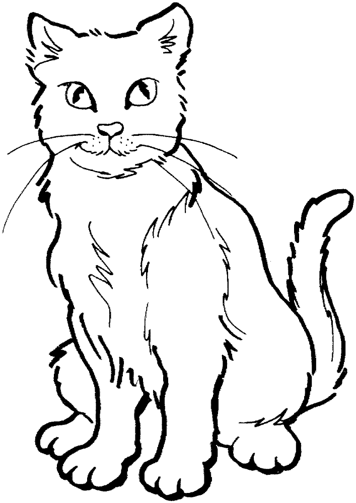 Desenho de Gatos para colorir e imprimir: número 26