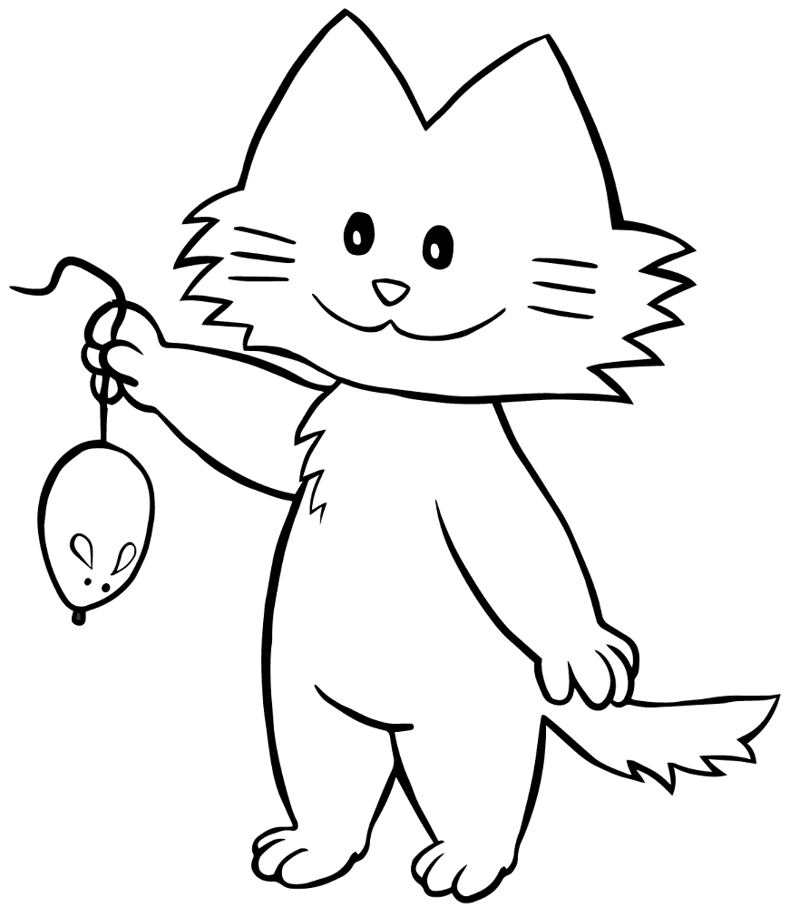 Desenho de Gatos para colorir e imprimir: número 37