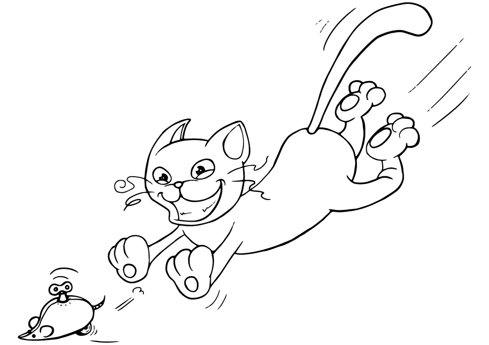 Desenho de Gatos para colorir e imprimir: número 38