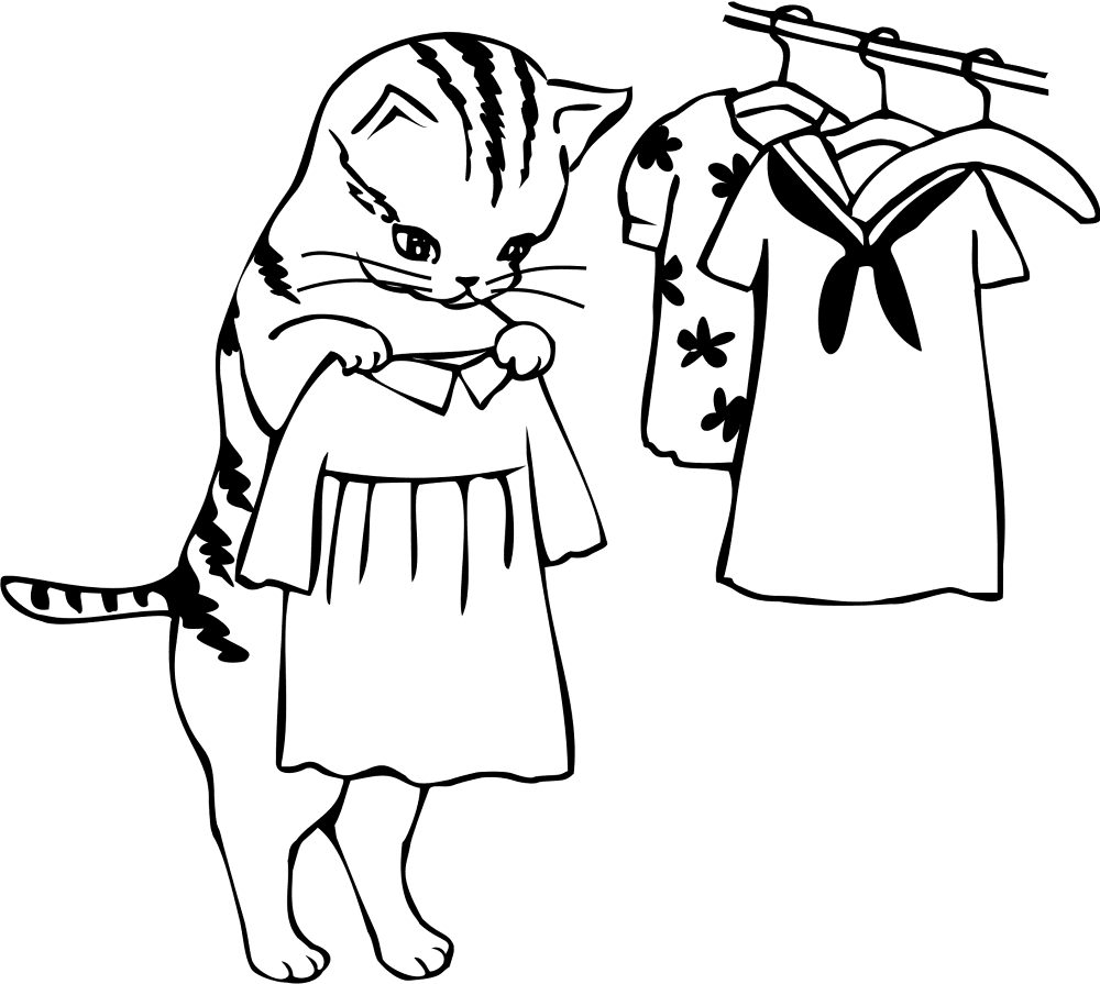 Desenho de Gatos para colorir e imprimir: número 44