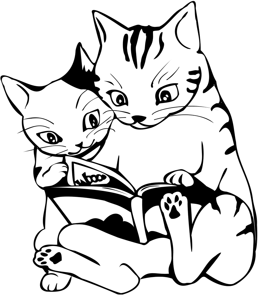 Desenho de Gatos para colorir e imprimir: número 46