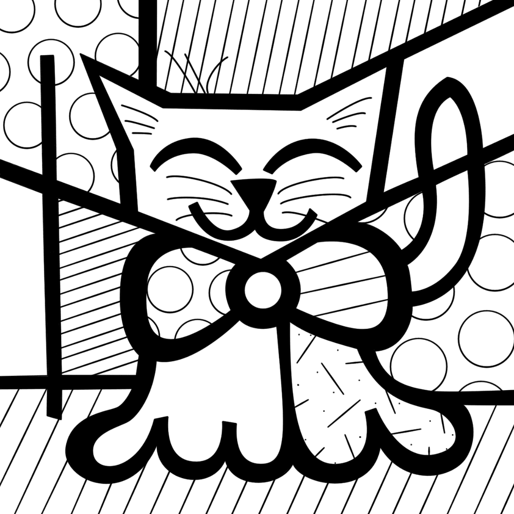Desenho de Gatos para colorir