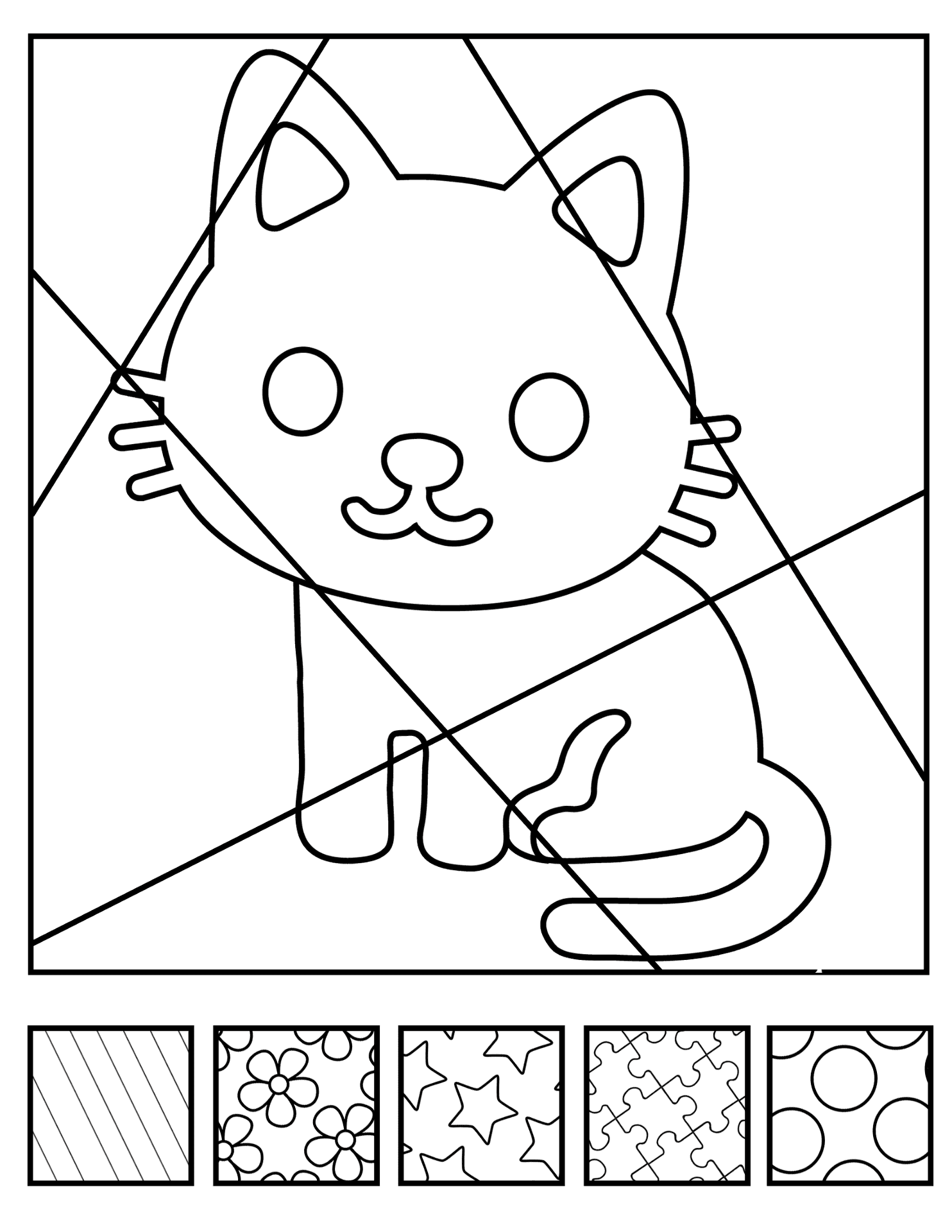 Desenho de Gatos para colorir
