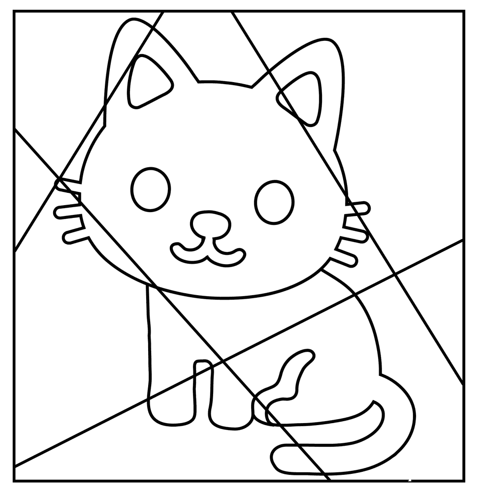 Desenho de Gatos para colorir