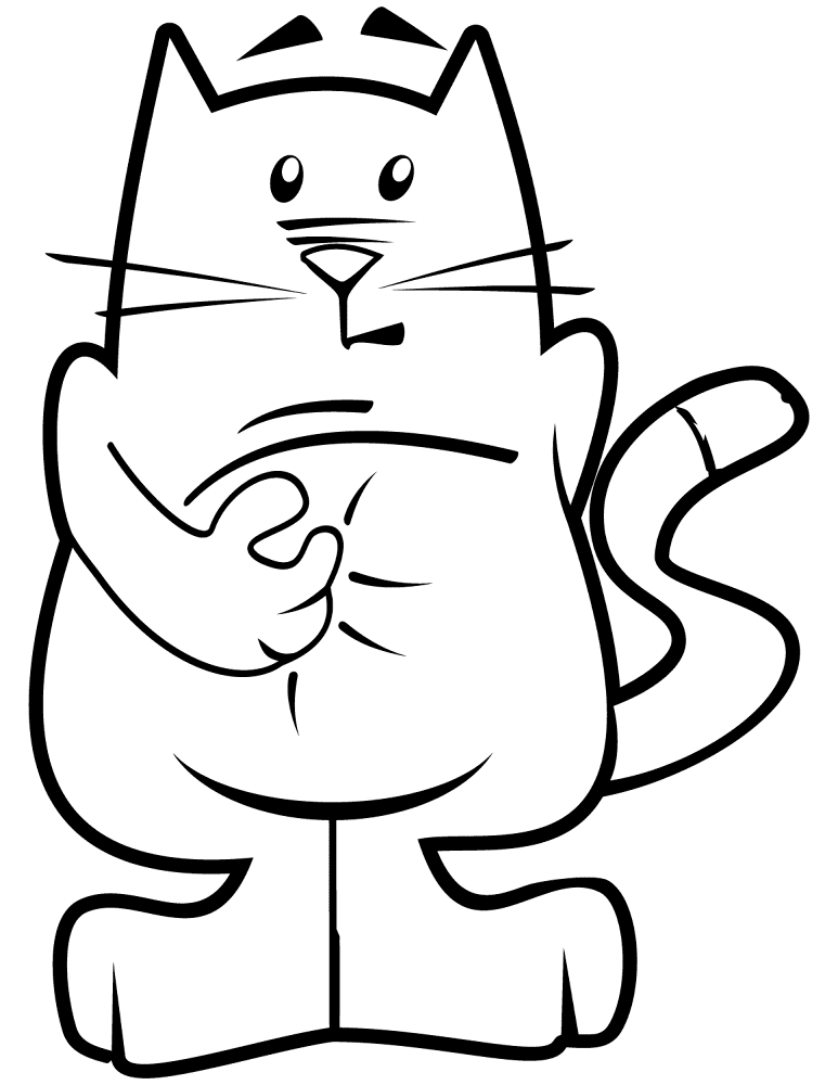 Desenho de Gatos para colorir