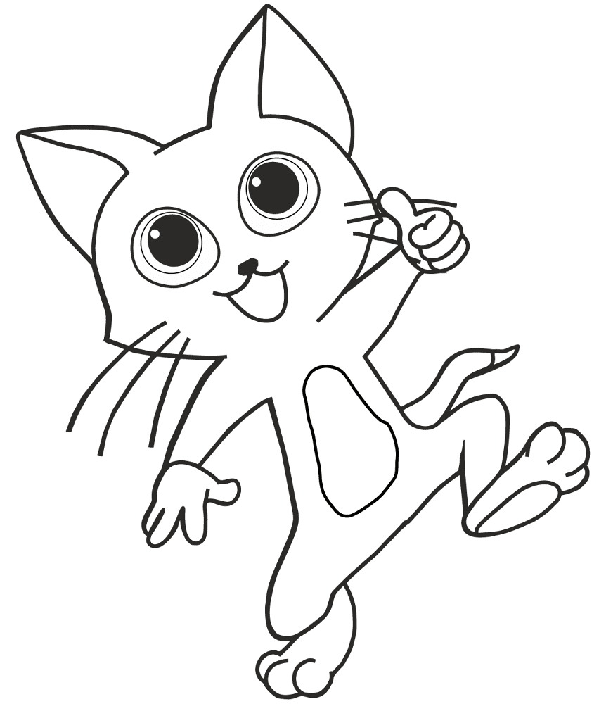 Desenho de Gatos para colorir