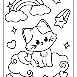 Desenho de Gatos para colorir