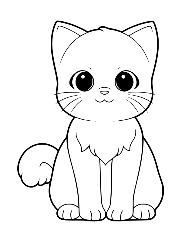 Desenho de Gatos para colorir