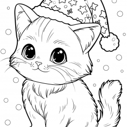Desenho de Gatos para colorir