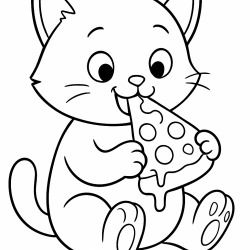 Desenho de Gatos para colorir