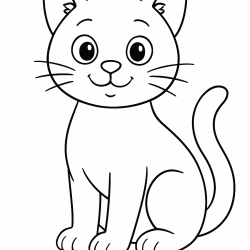 Desenho de Gatos para colorir