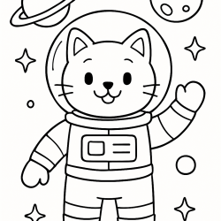 Desenho de Gatos para colorir