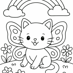 Desenho de Gatos para colorir