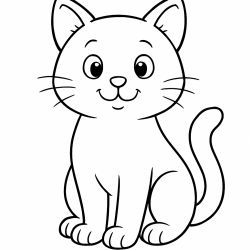Desenho de Gatos para colorir